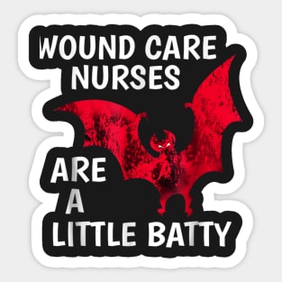 Halloween Wound Care Nurse Shirt Little Batty Sticker